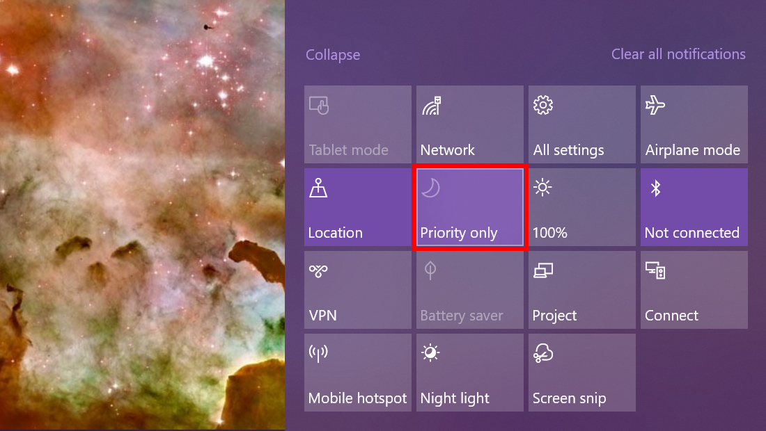 Windows 10 Focus assist priority mode - How to use notifications in Windows 10