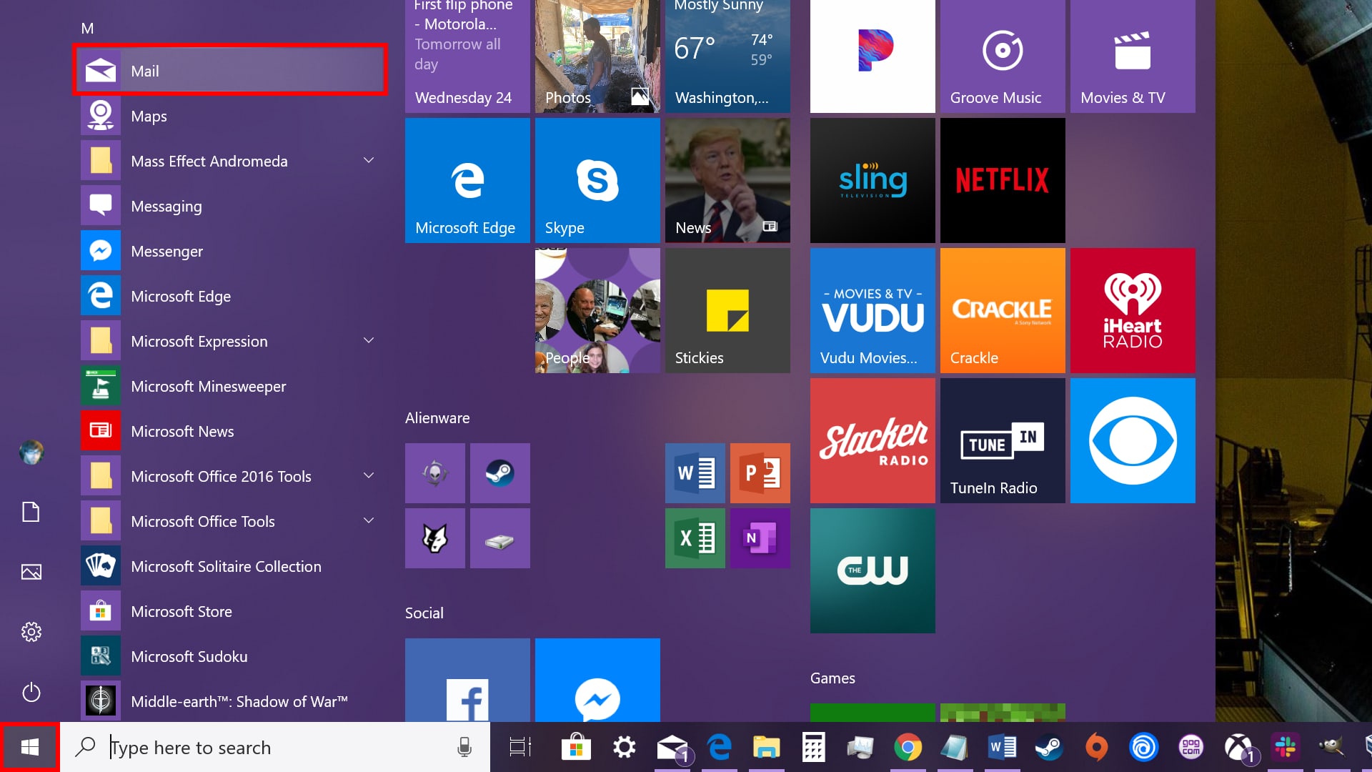 Windows 10 Load Mail app
