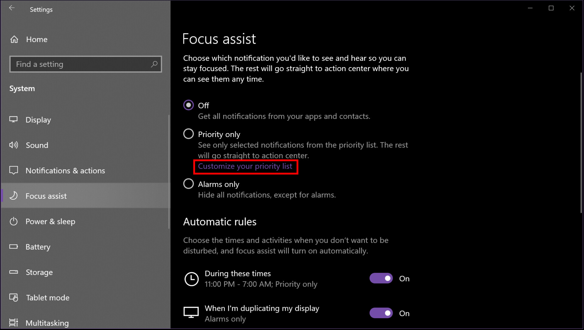 Windows 10 customize priority list - How to use notifications in Windows 10
