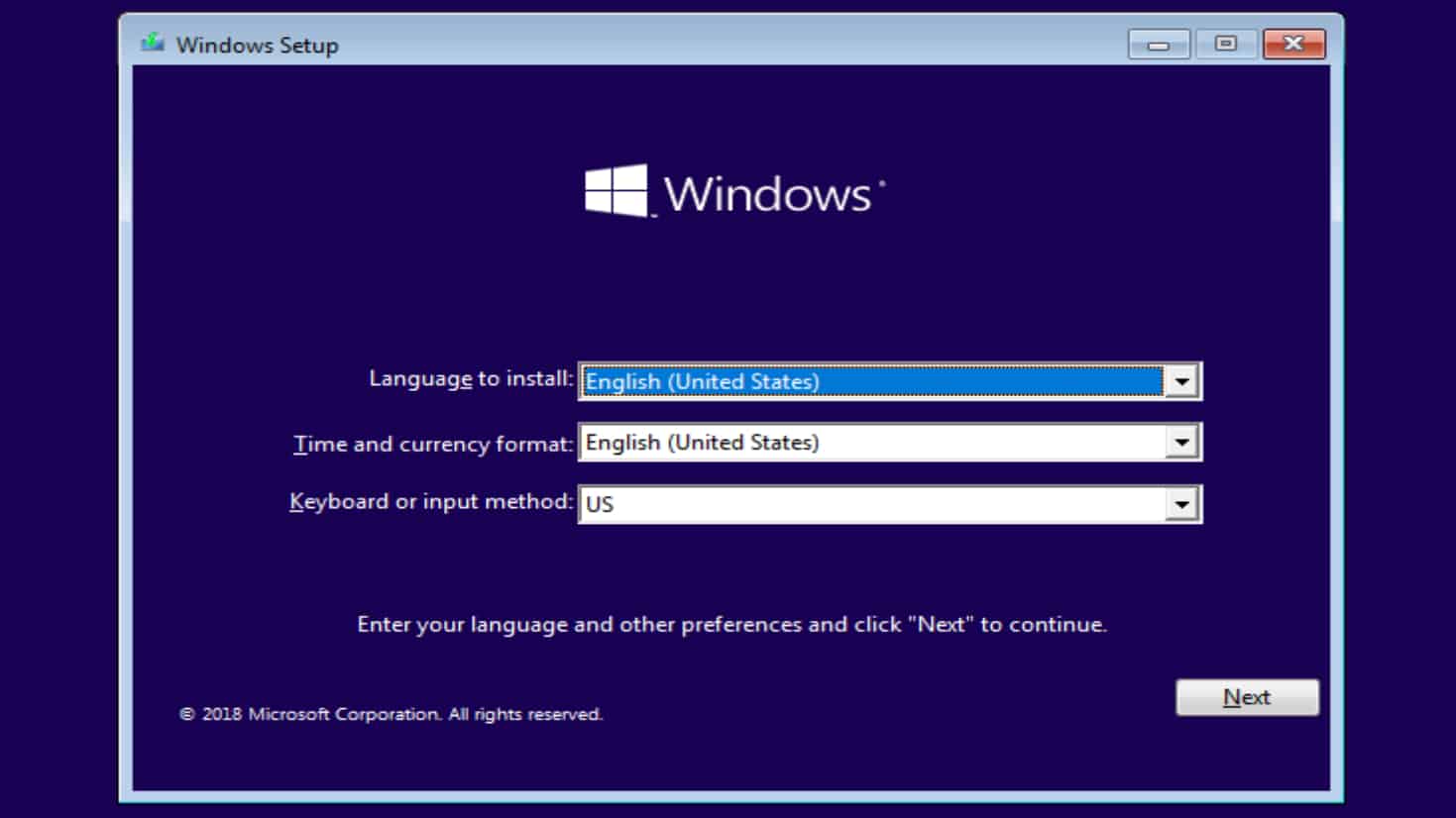 Windows 10 install prompt