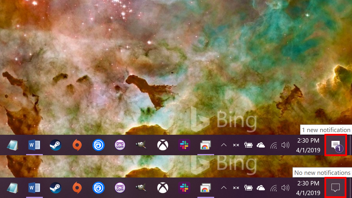 Windows 10 new notification icon - How to use notifications in Windows 10