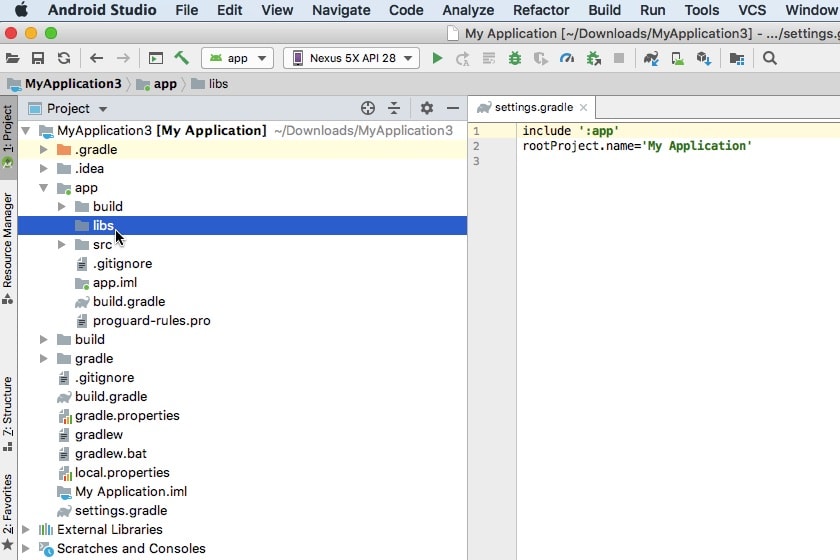 Android studio - local libraries in gradle tasks