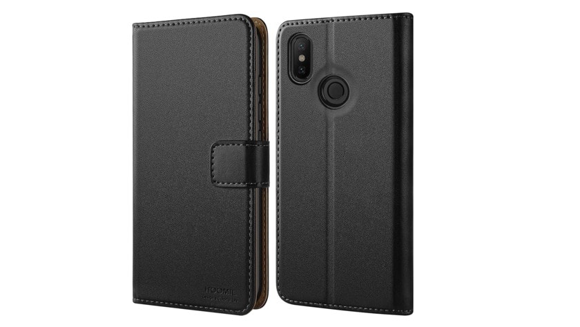 hoomil leather wallet case for xiaomi mi a2