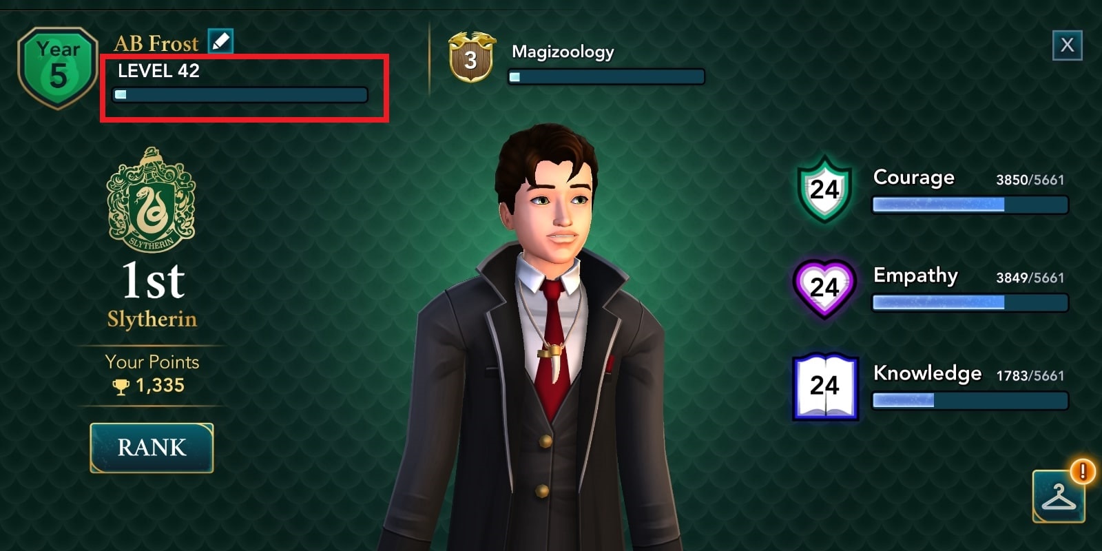 harry potter hogwarts mystery current level
