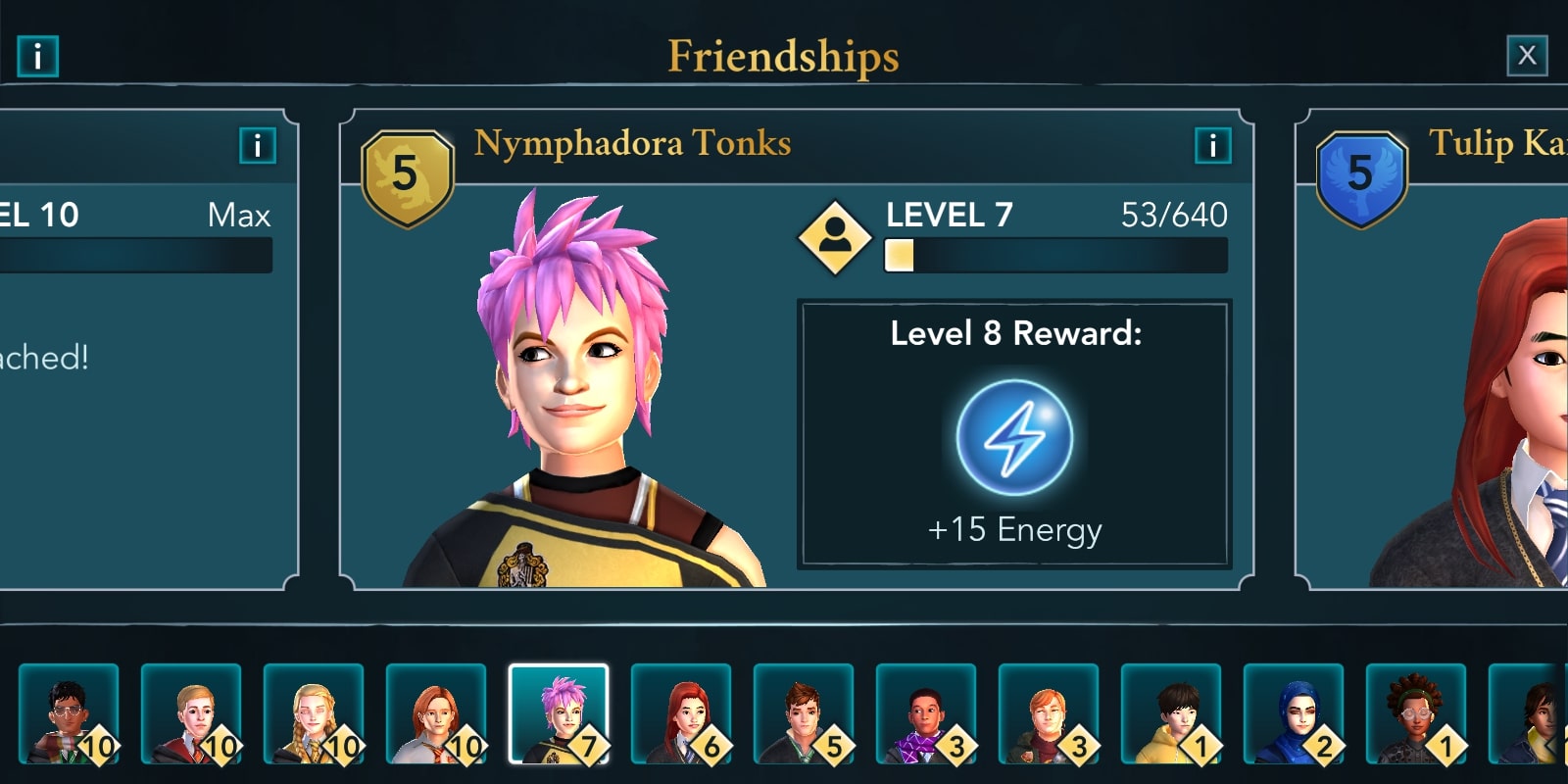 harry potter hogwarts mystery friendship levels