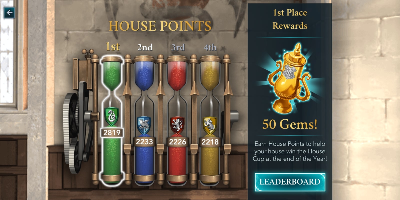 harry potter hogwarts mystery house points