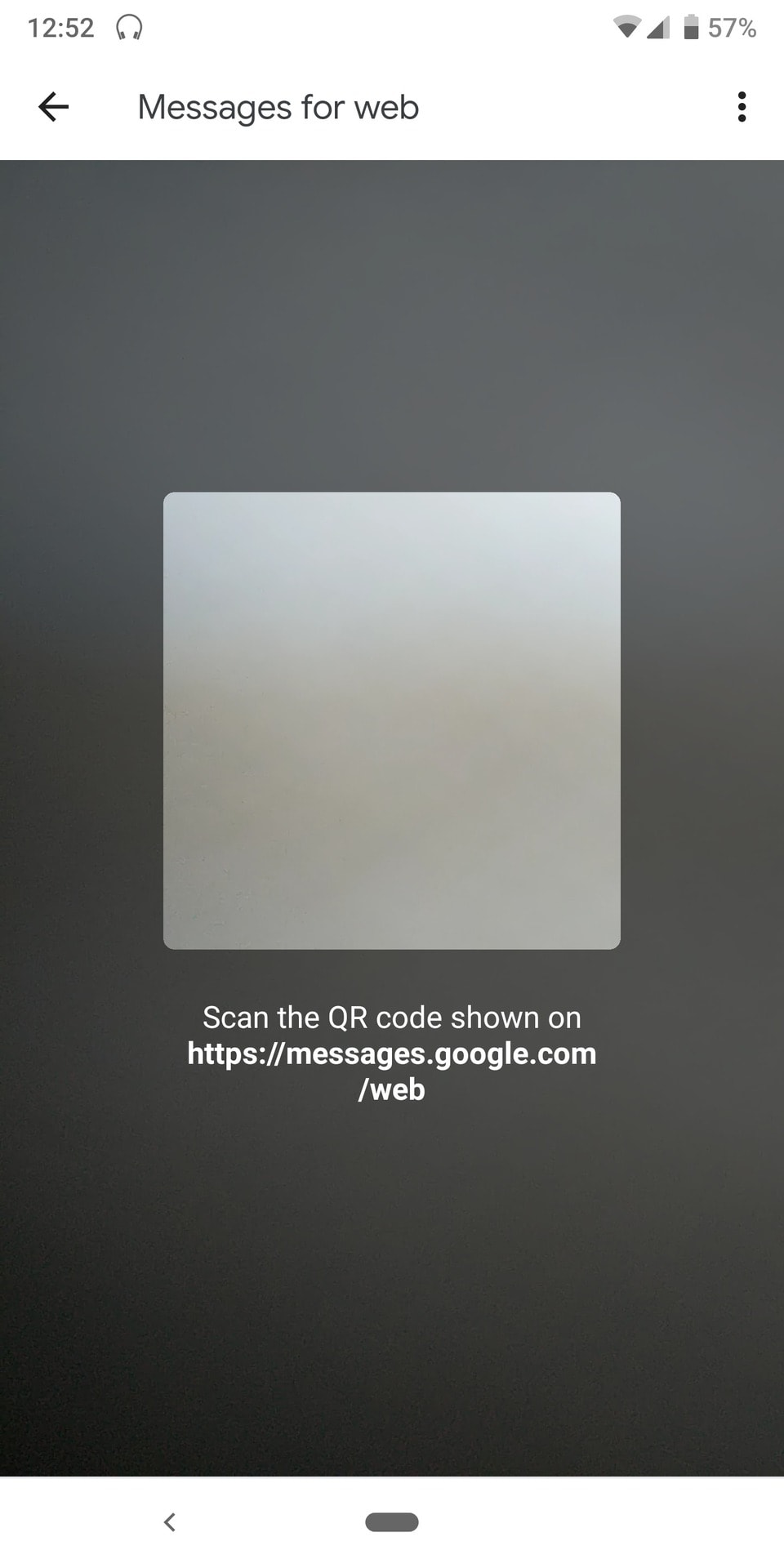 scan the qr code on the android app