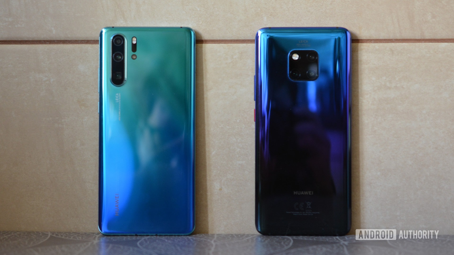 huawei p30 pro vs huawei mate 20 pro side by side twilight and aurora