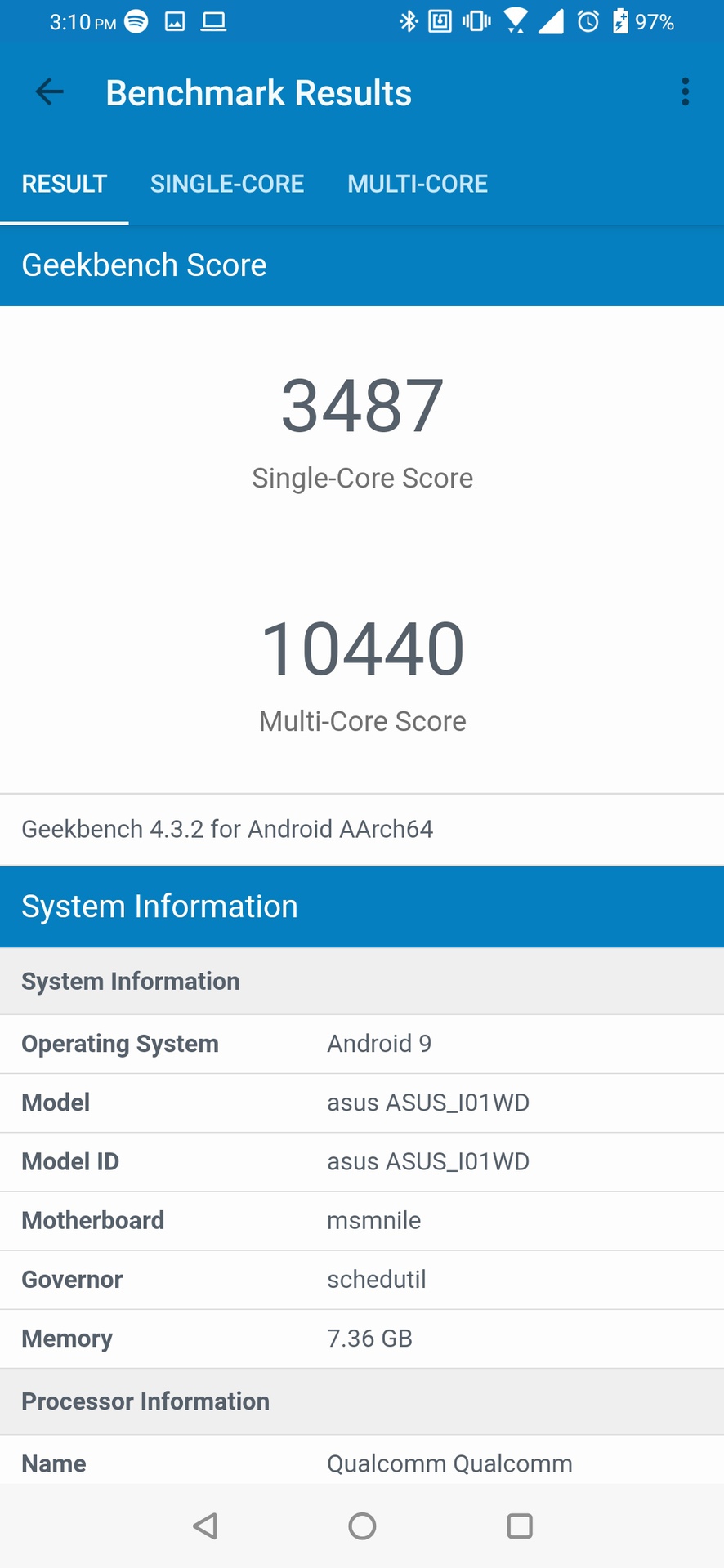 Asus Zenfone 6 Benchmark - Geekbench