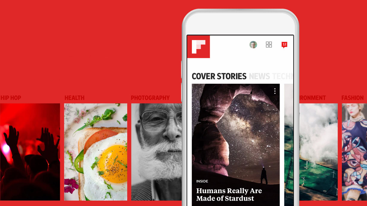 Render of the Flipboard refresh.