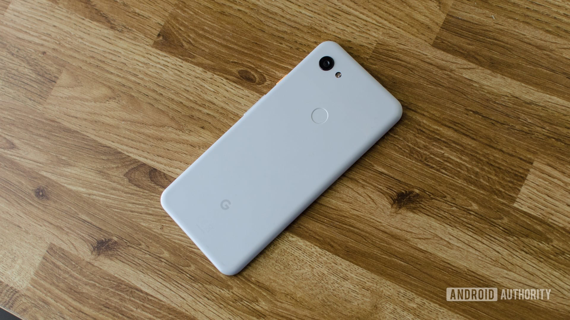 Google Pixel 3a XL lying on desk