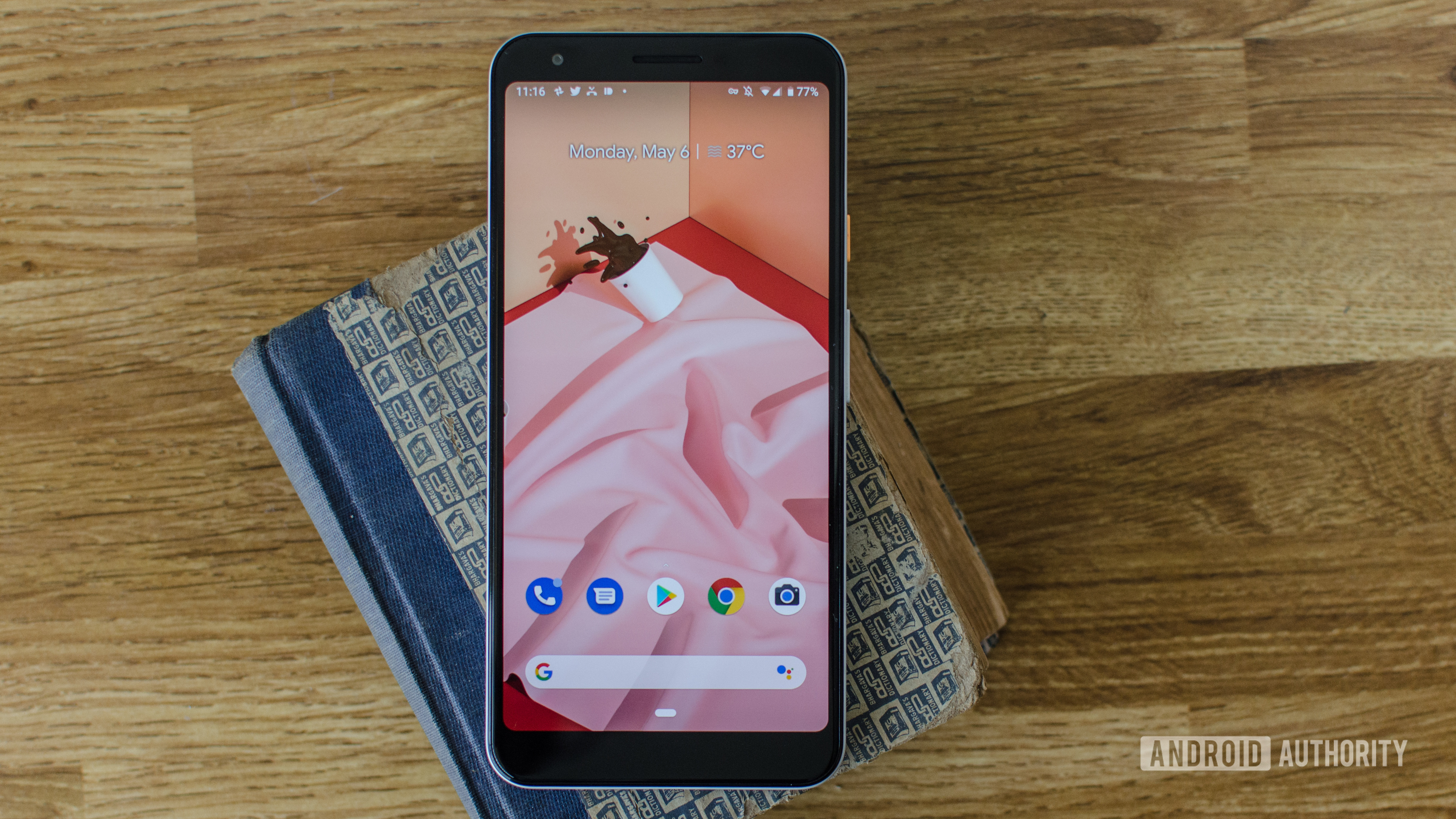 Google Pixel 3a XL showing front bezels and camera