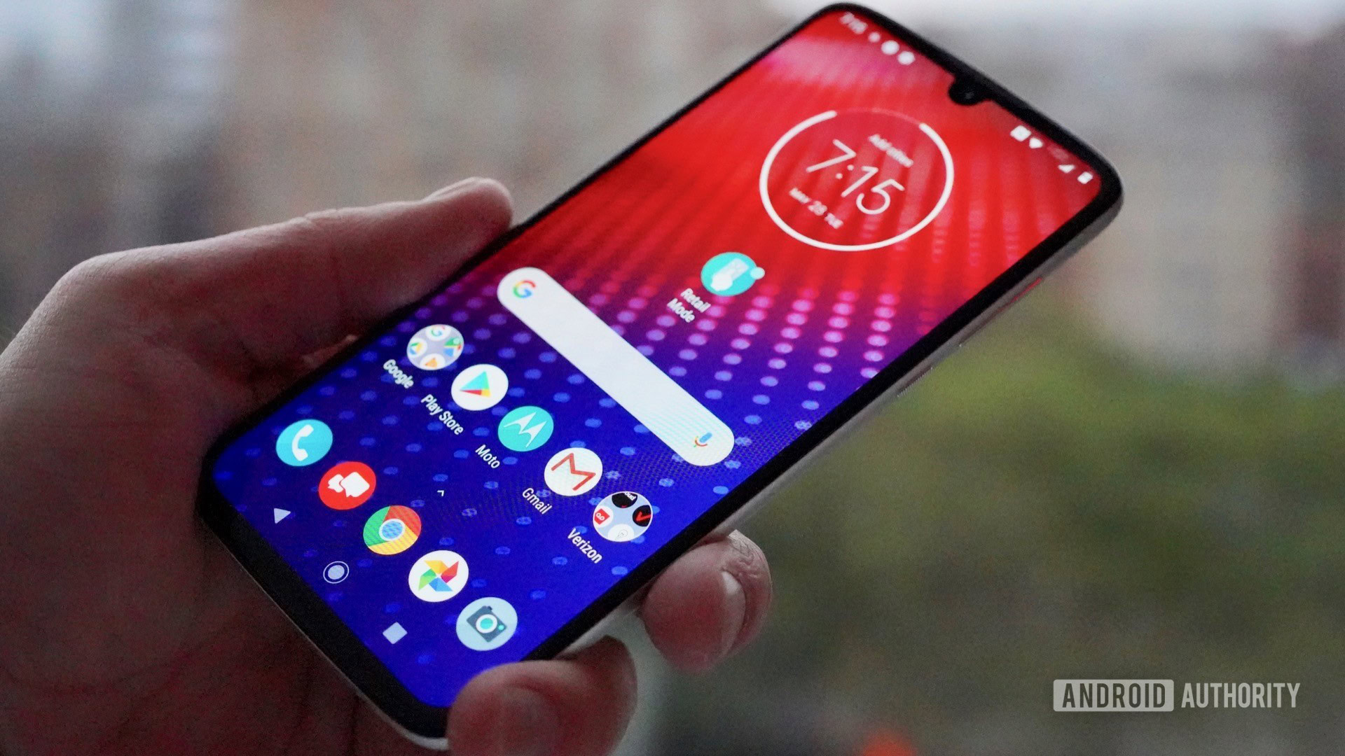 Motorola Moto Z4 right front profile