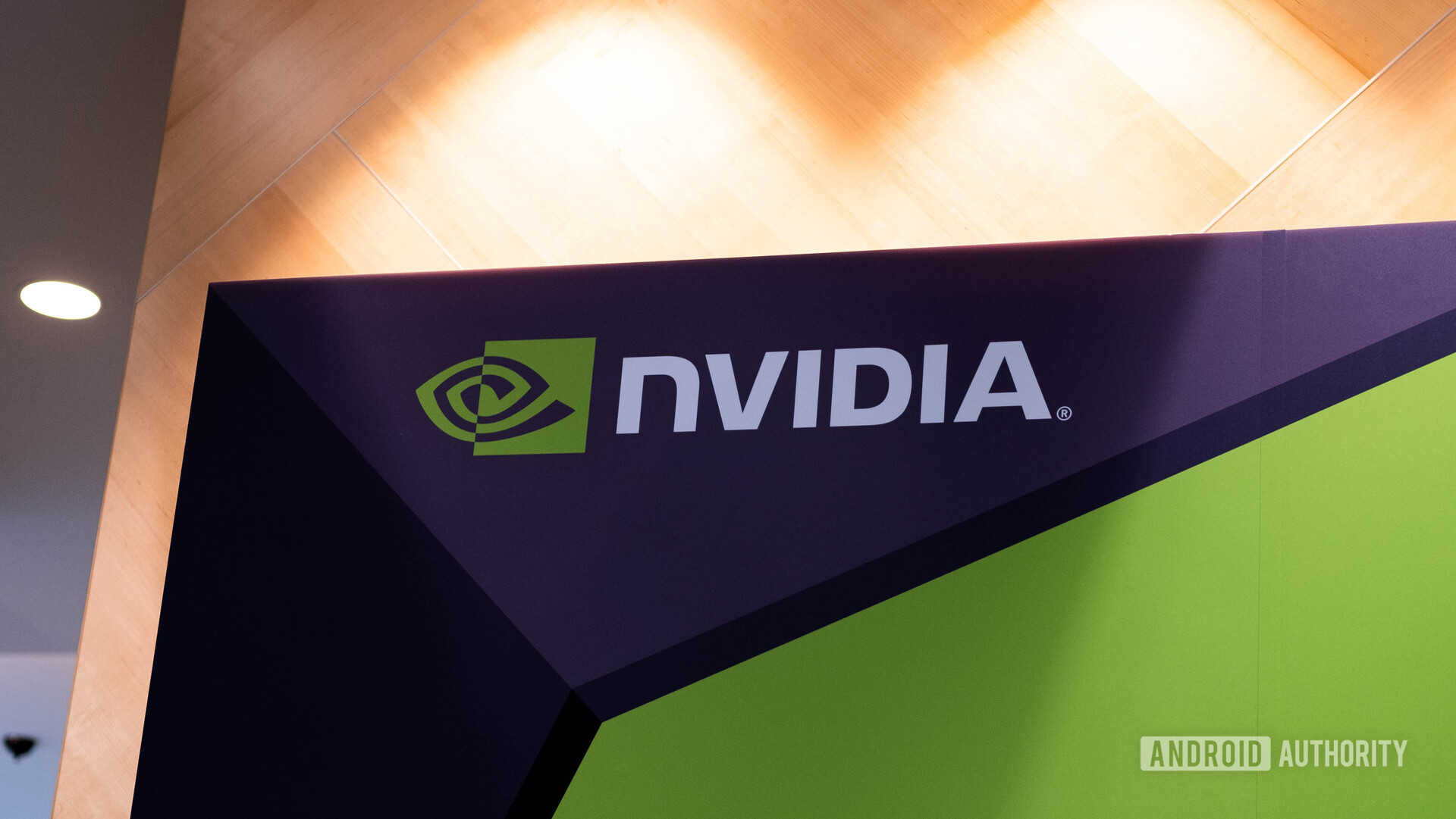 NVIDIA Logo on wall