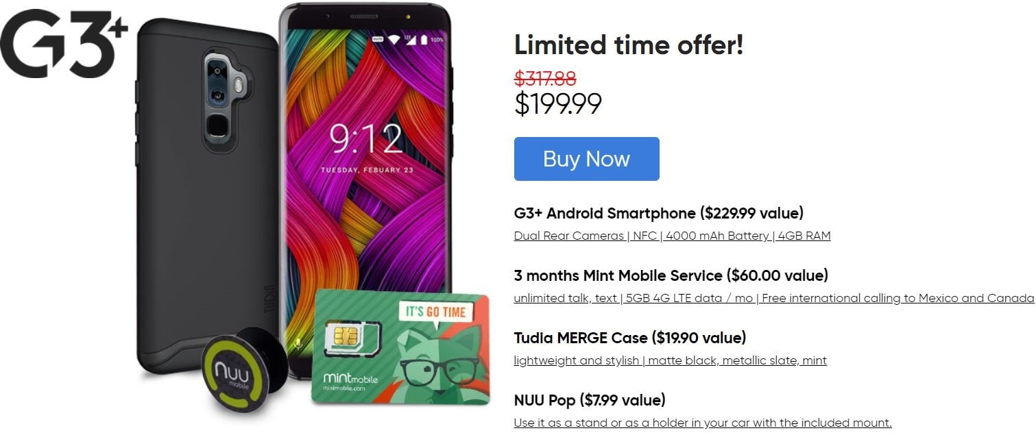 Nuu Mobile G3 Plus Deal