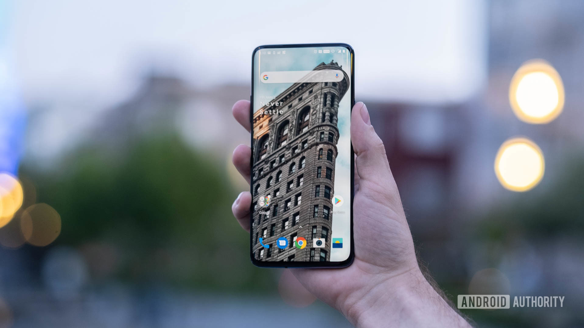 OnePlus 7 Pro Display held in hand