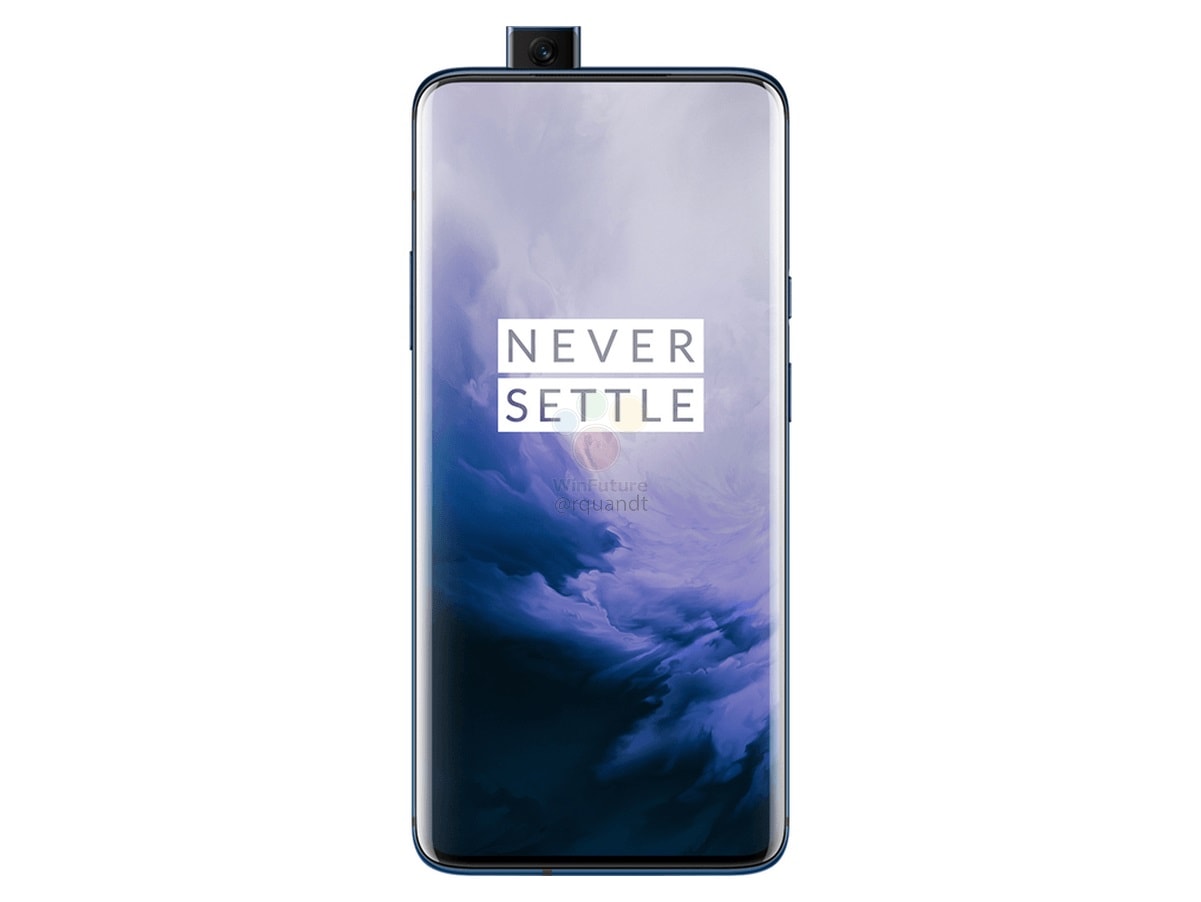 A render of the OnePlus 7 Pro in Nebula Blue.