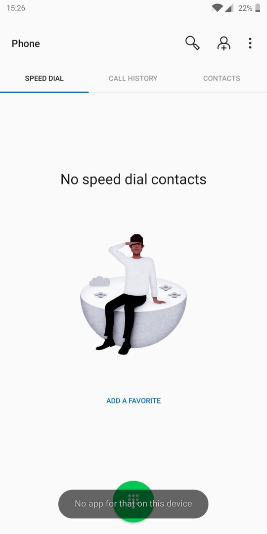 Speed dial contacts deleted on a OnePlus phone.
