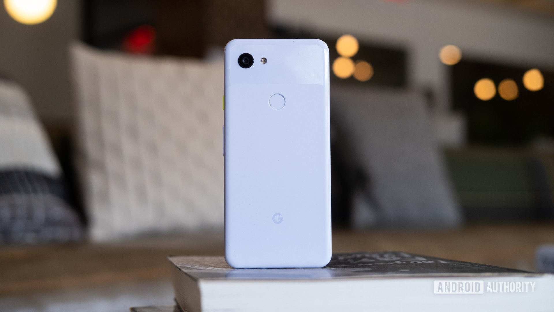 Pixel 3a standing up on table