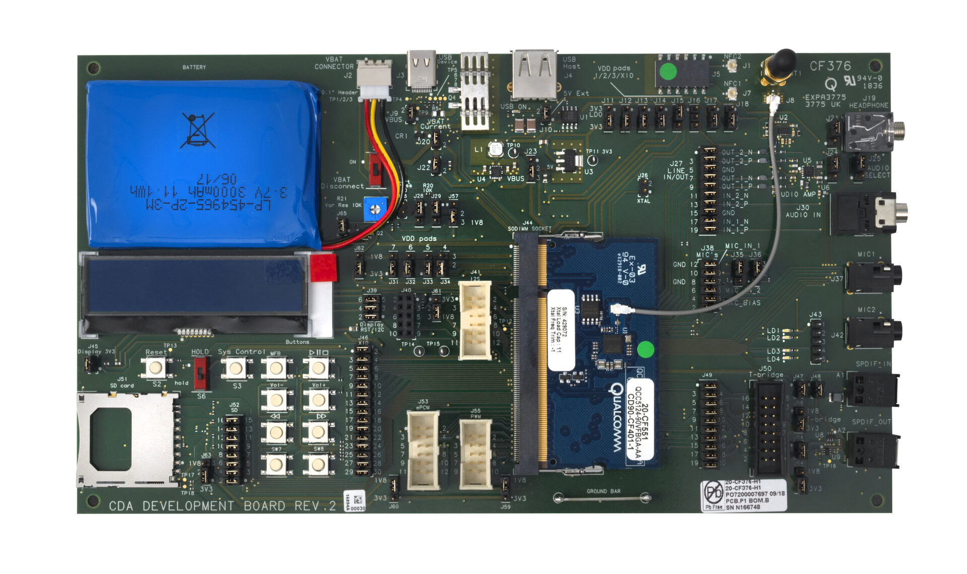 Qualcomm smart headset development kit top down