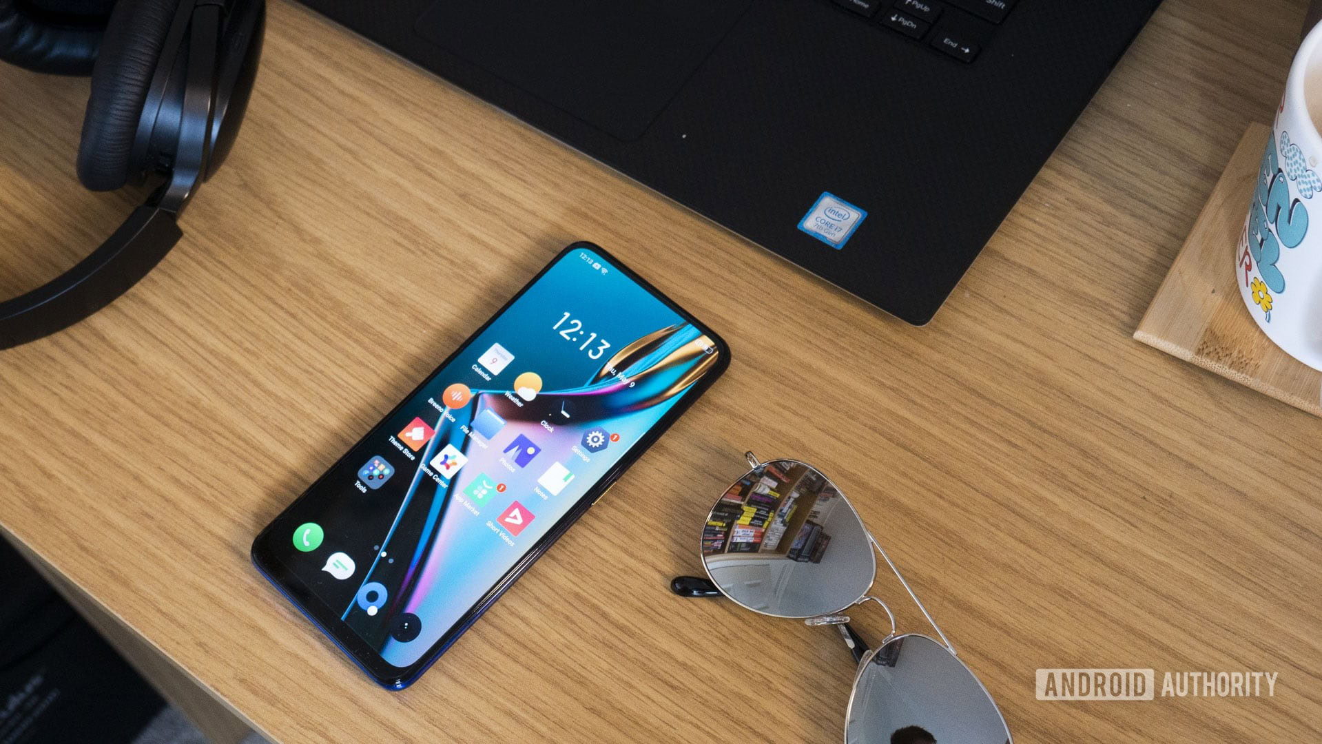 realme X flat on a desk