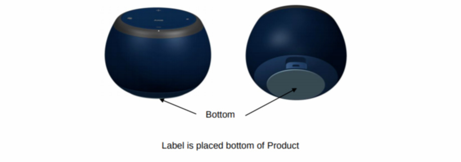 Image of the Samsung Galaxy Home Mini from an FCC filing.