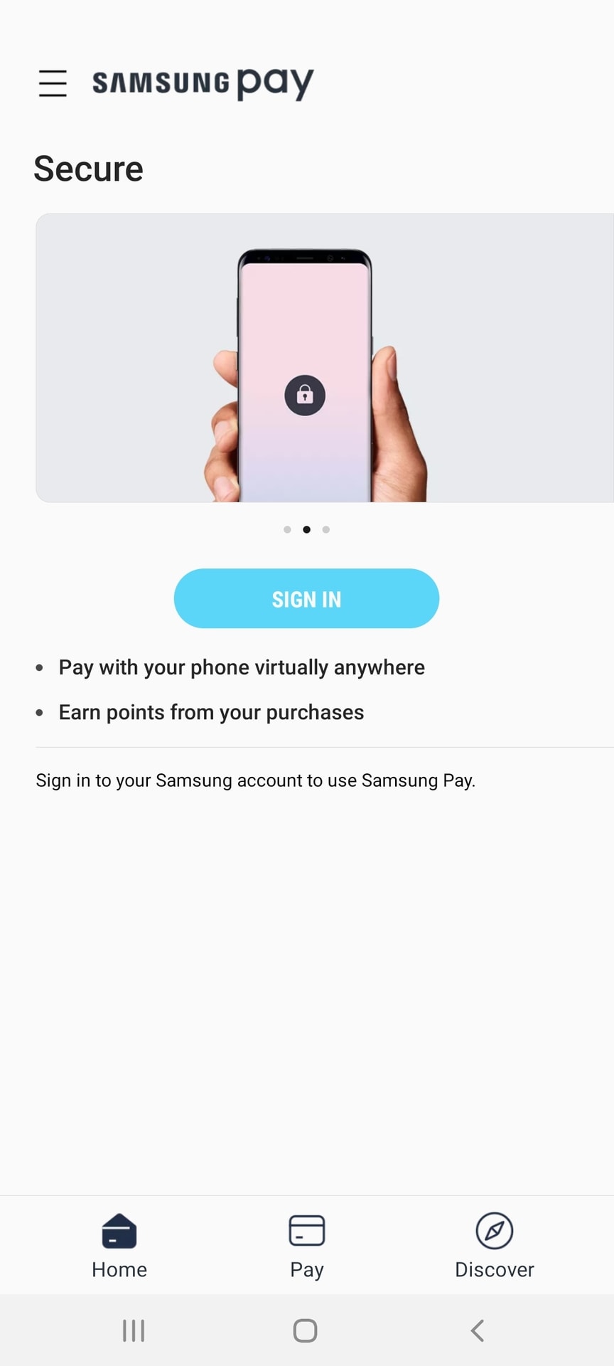 Samsung Pay Sign Up