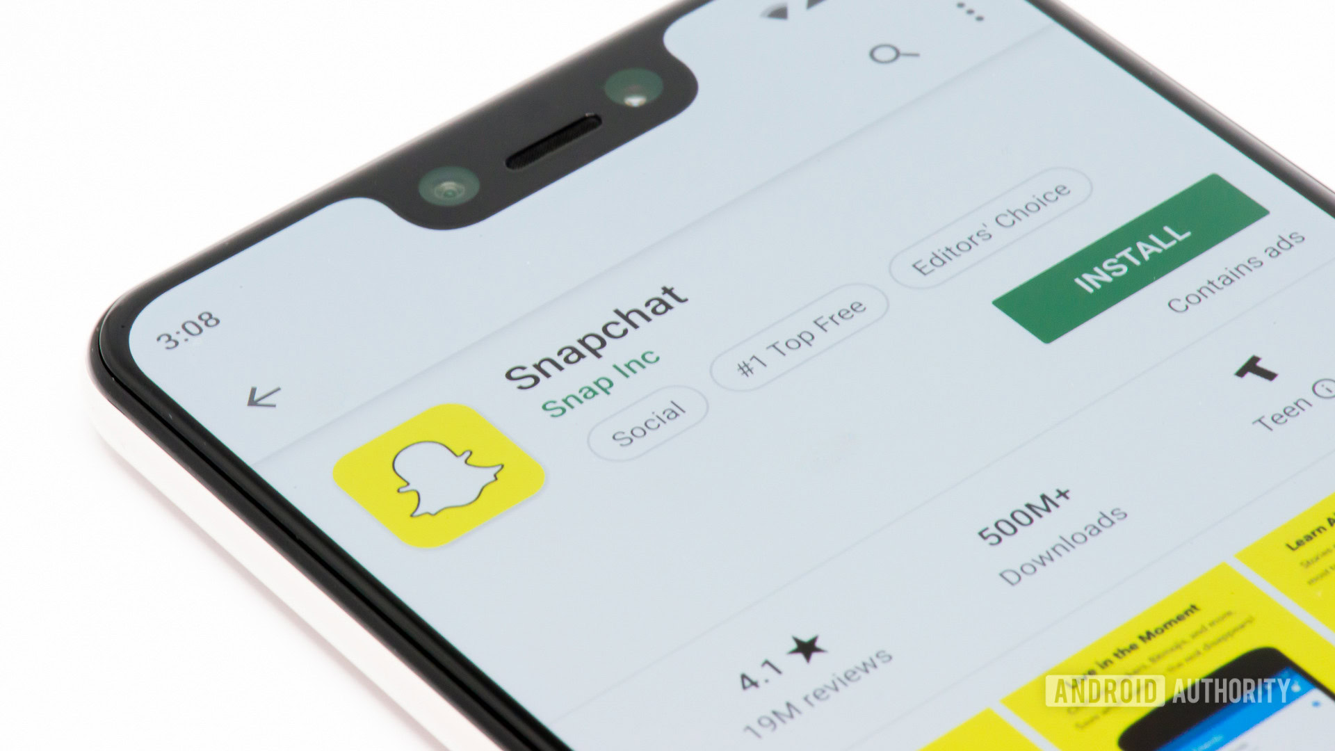 Snapchat on smartphone