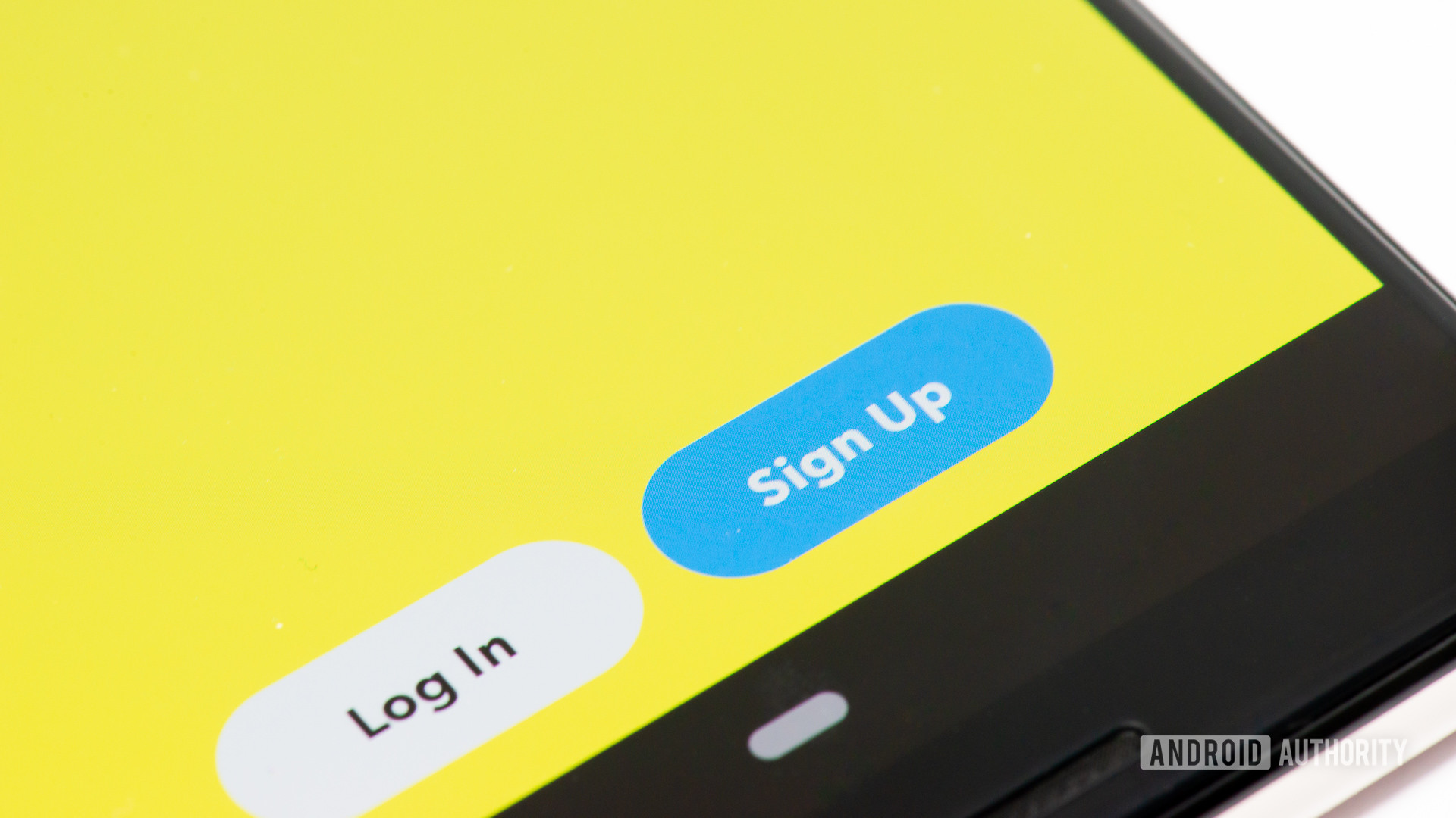 snapchat app signup log in screen
