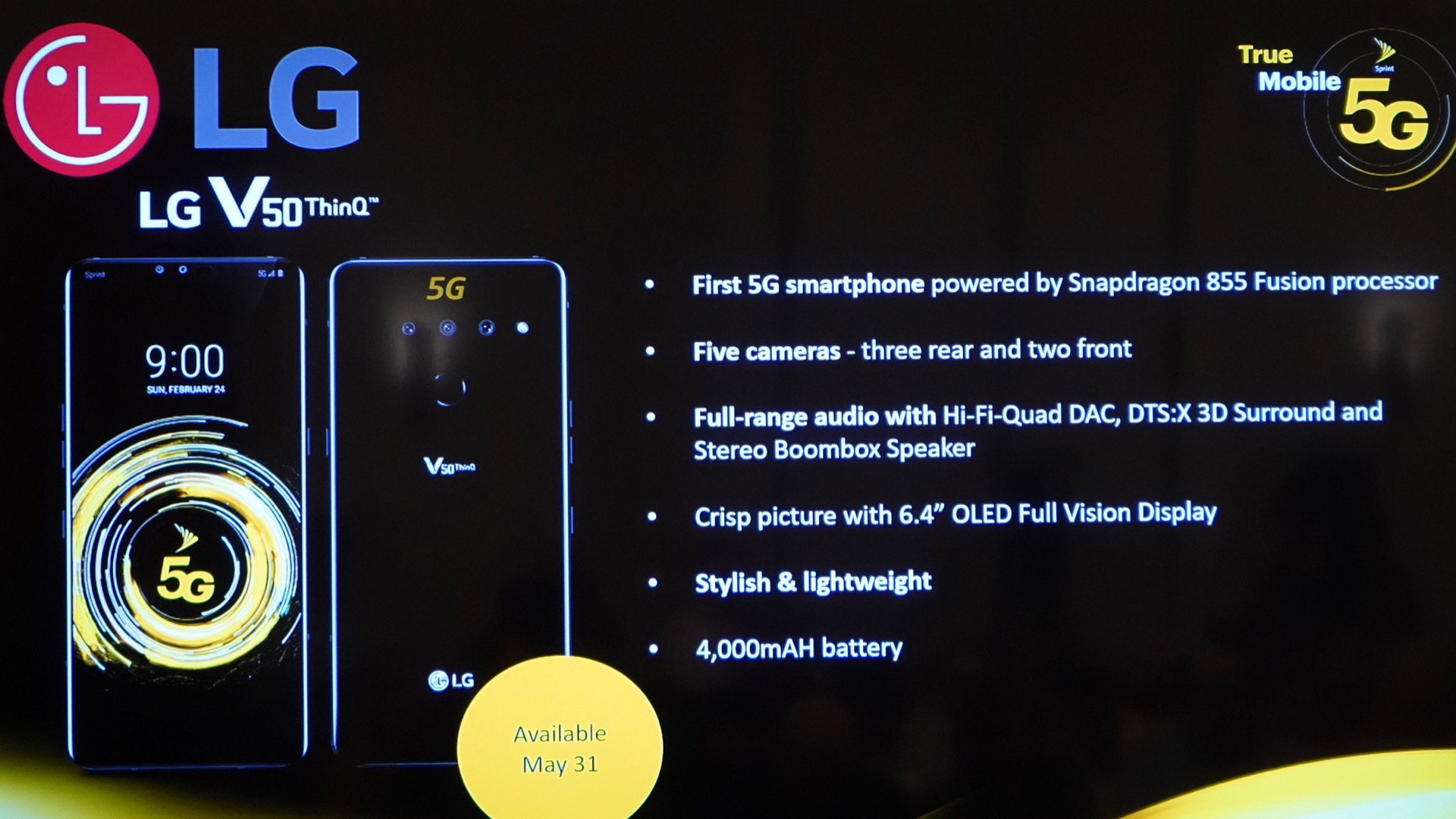 Sprint 5G Launch LG V50 ThinQ