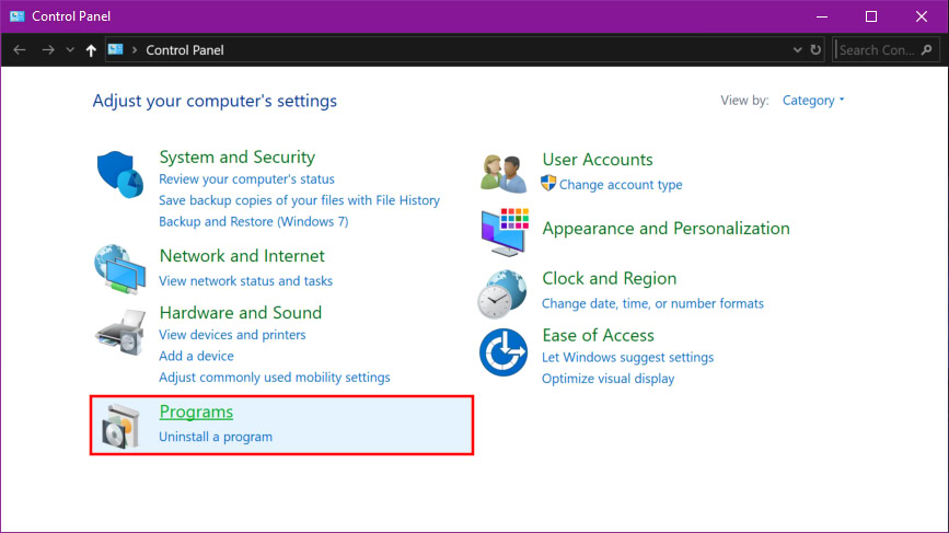 Windows 10 Control Panel Programs - How to uninstall apps and programs on Windows 10