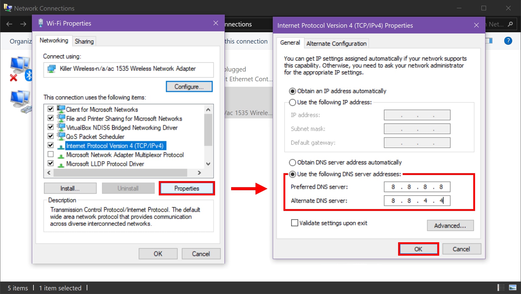 Windows 10 Set Custom DNS