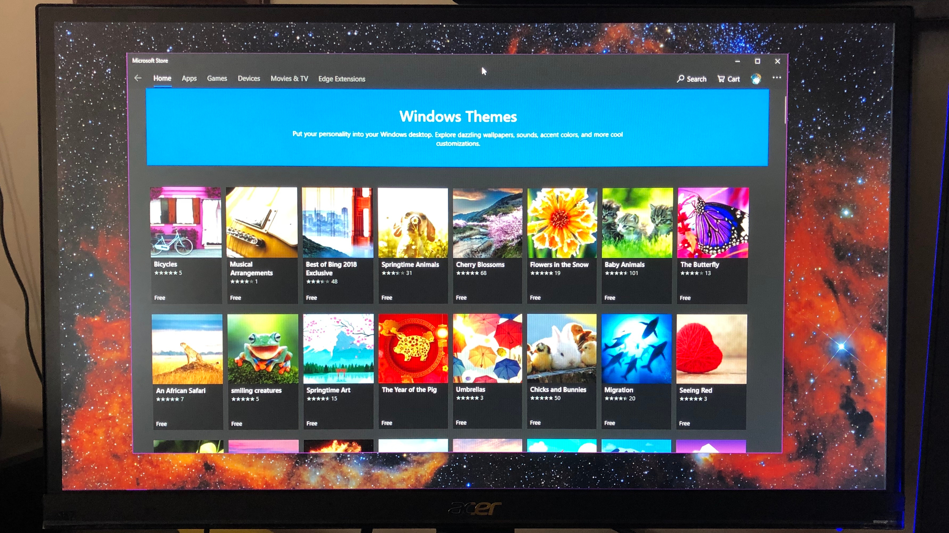 Windows 10 Themes Desktop Shot