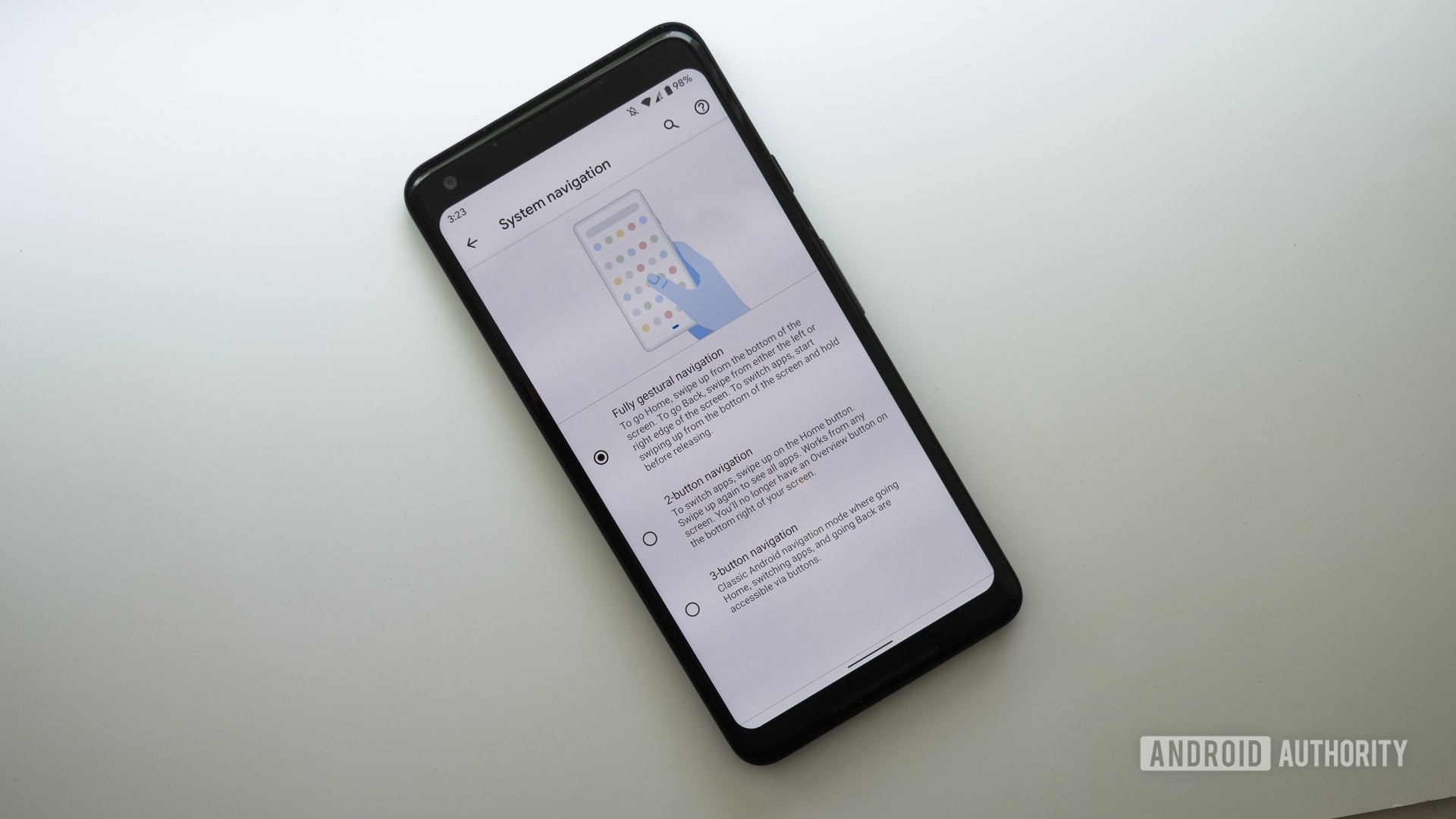 android q beta 3 system gestures google pixel 2 xl