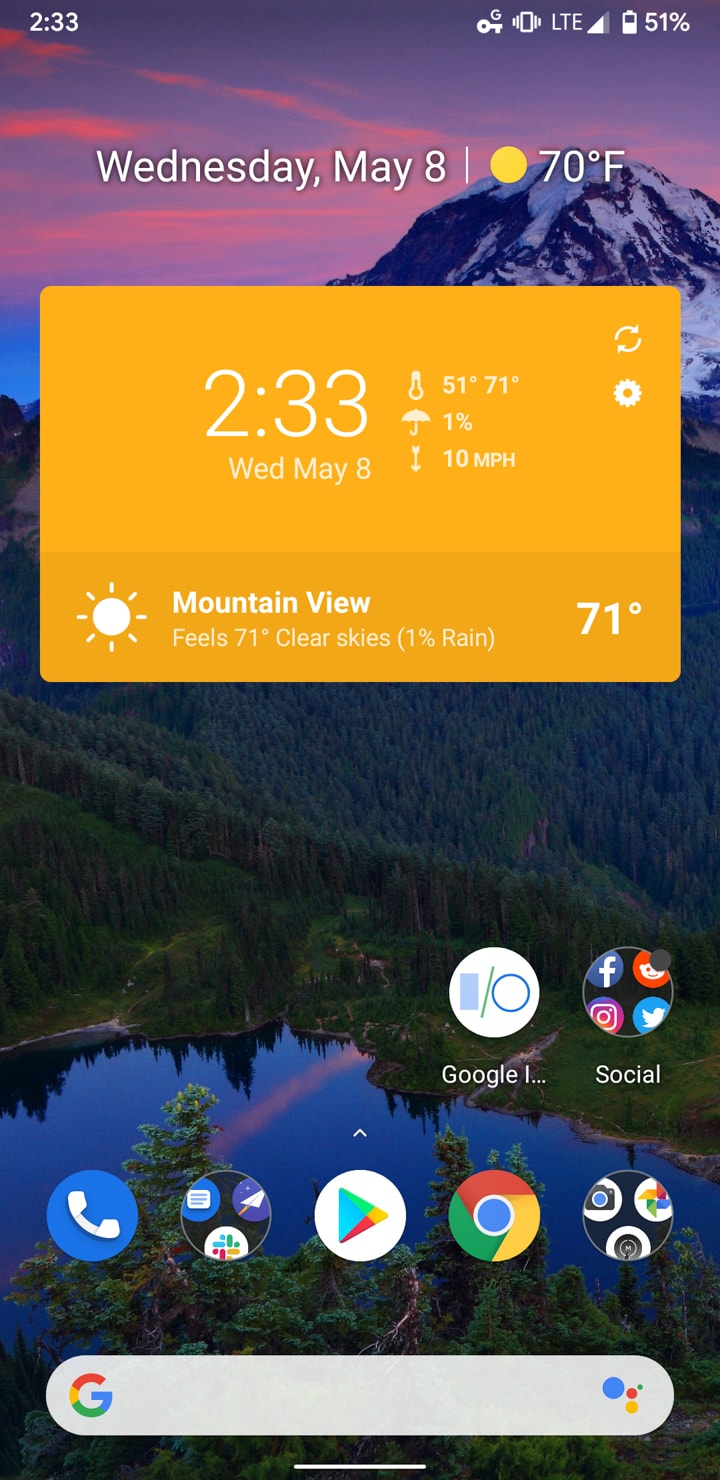 Android Q Homescreen Empty Notification Bar