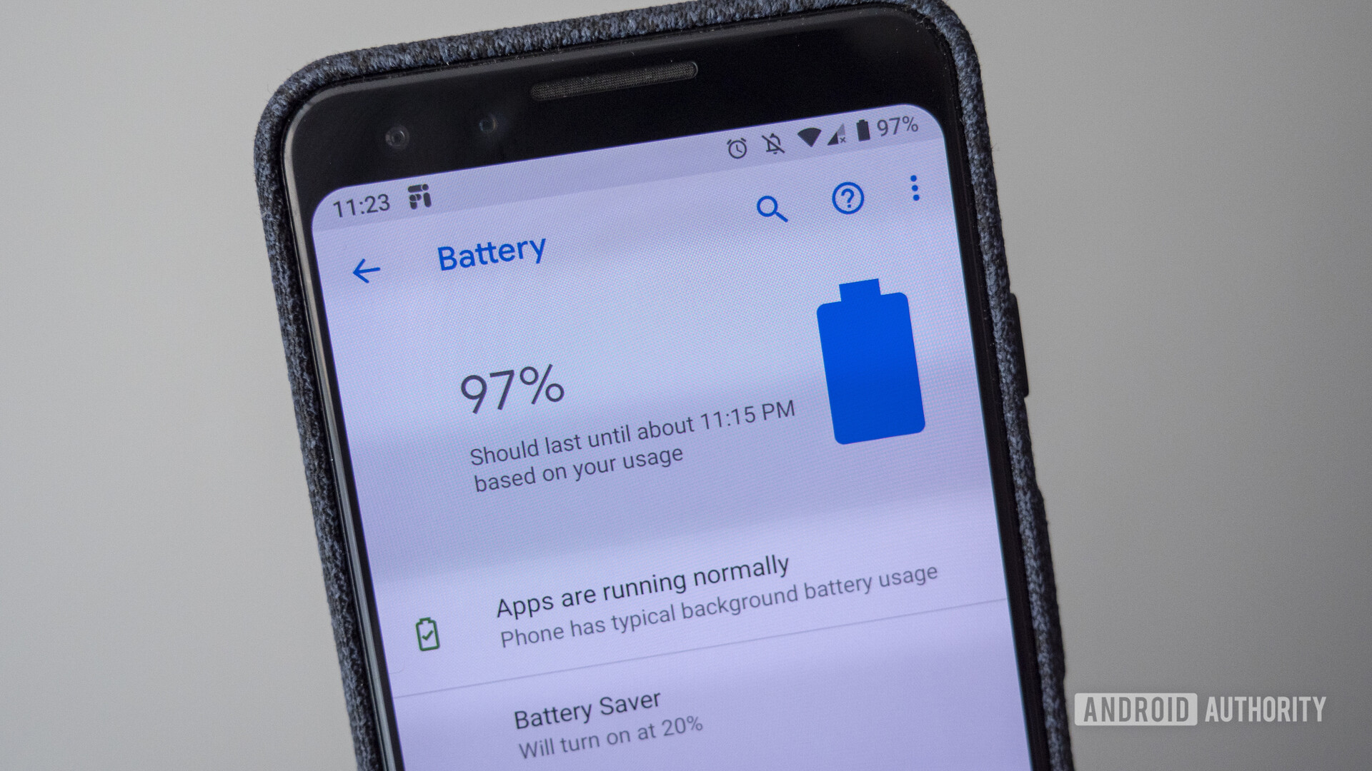 google pixel 3 battery screen