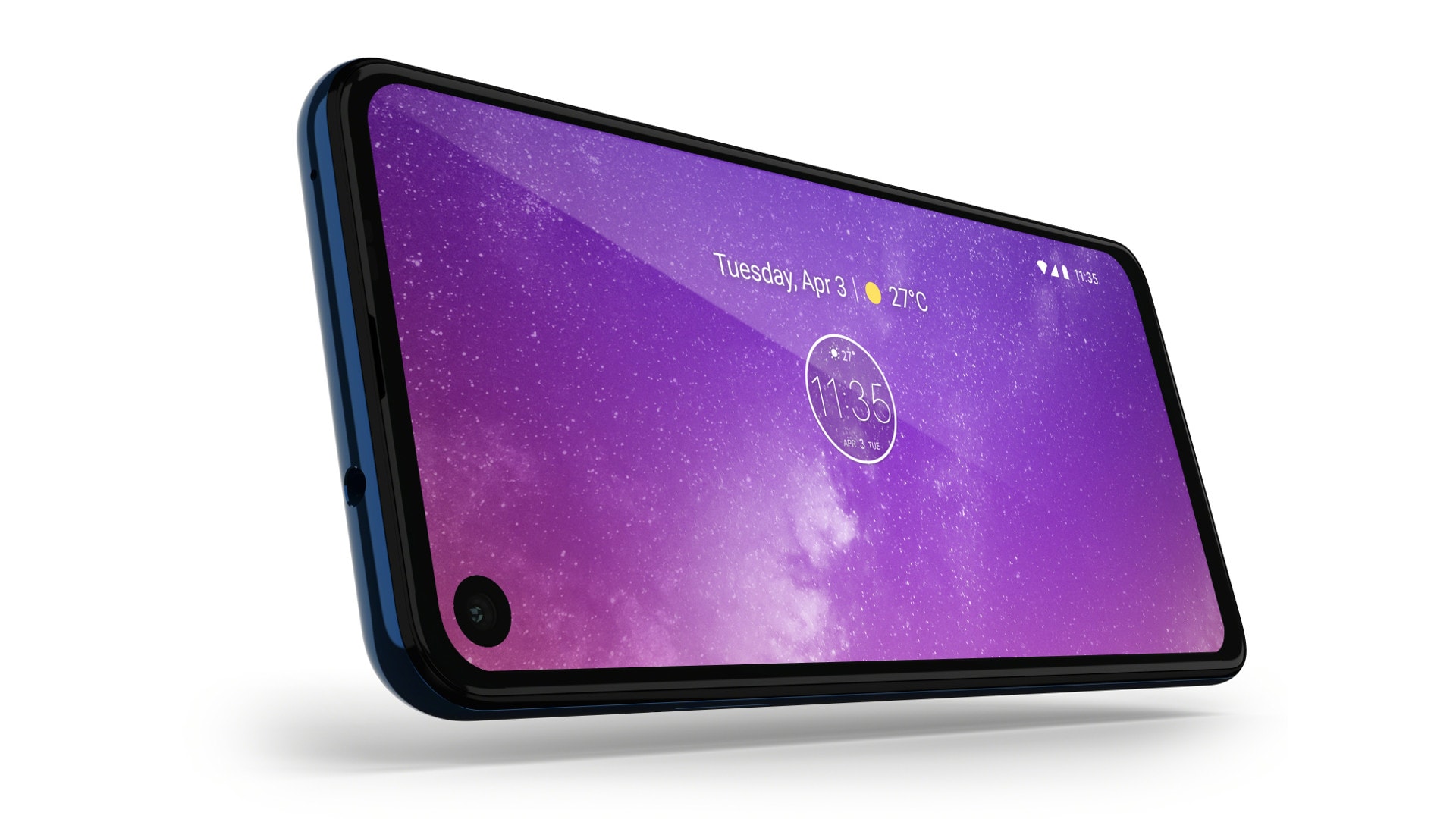 The Motorola One Vision punch-hole camera.