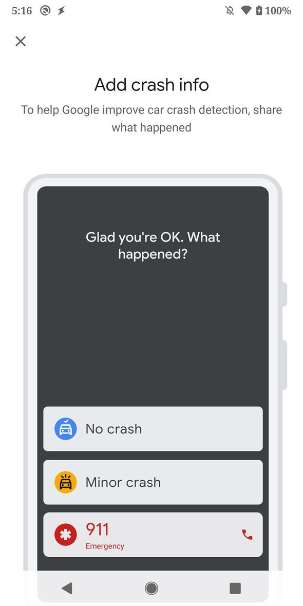 pixel safety hub crash detection 2