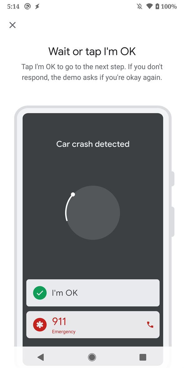 pixel safety hub crash detection