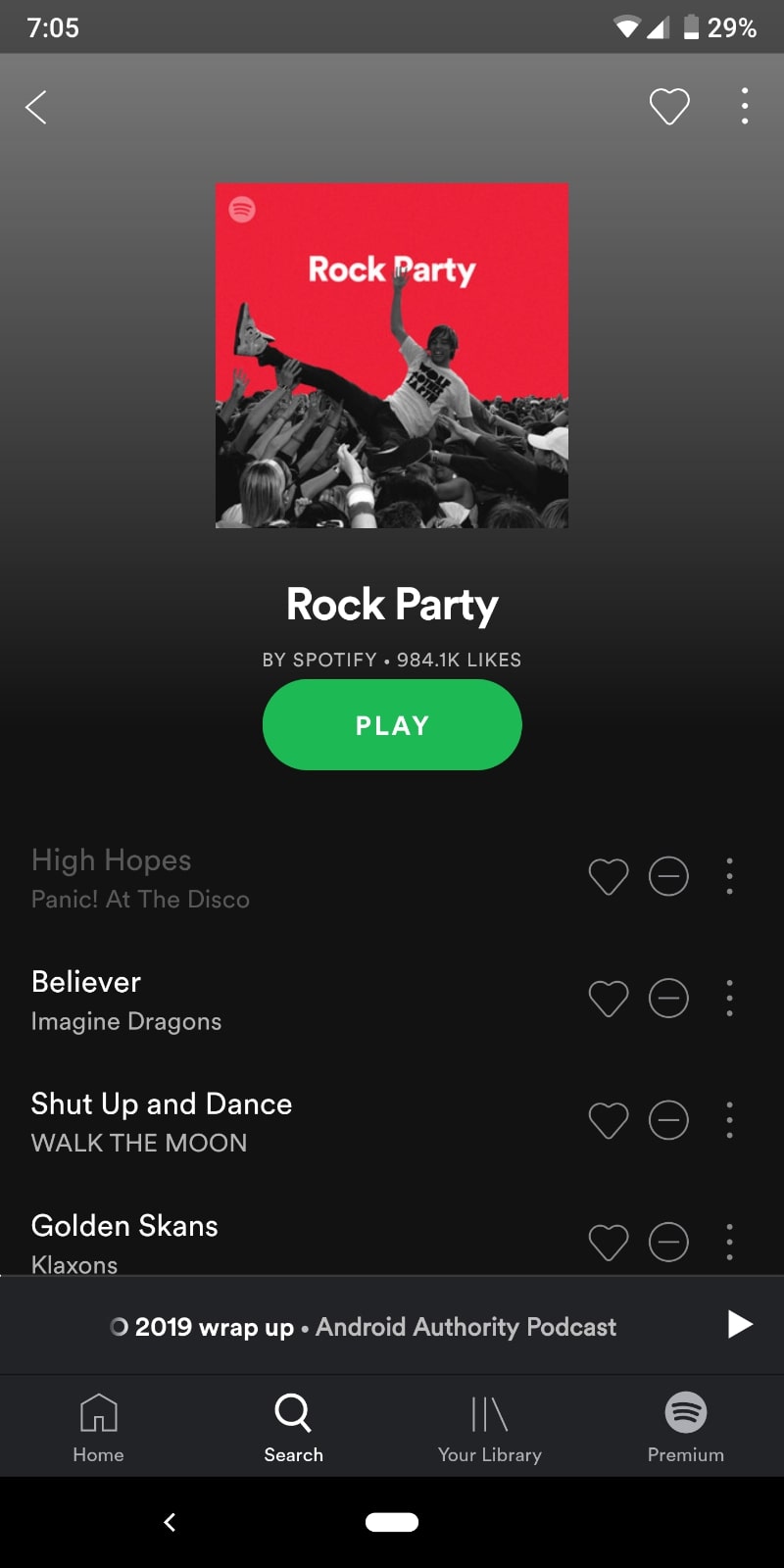 spotify india rock party album