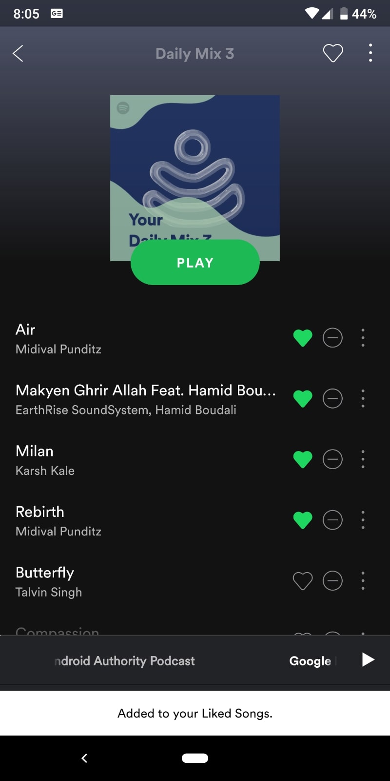 spotify india liking songs