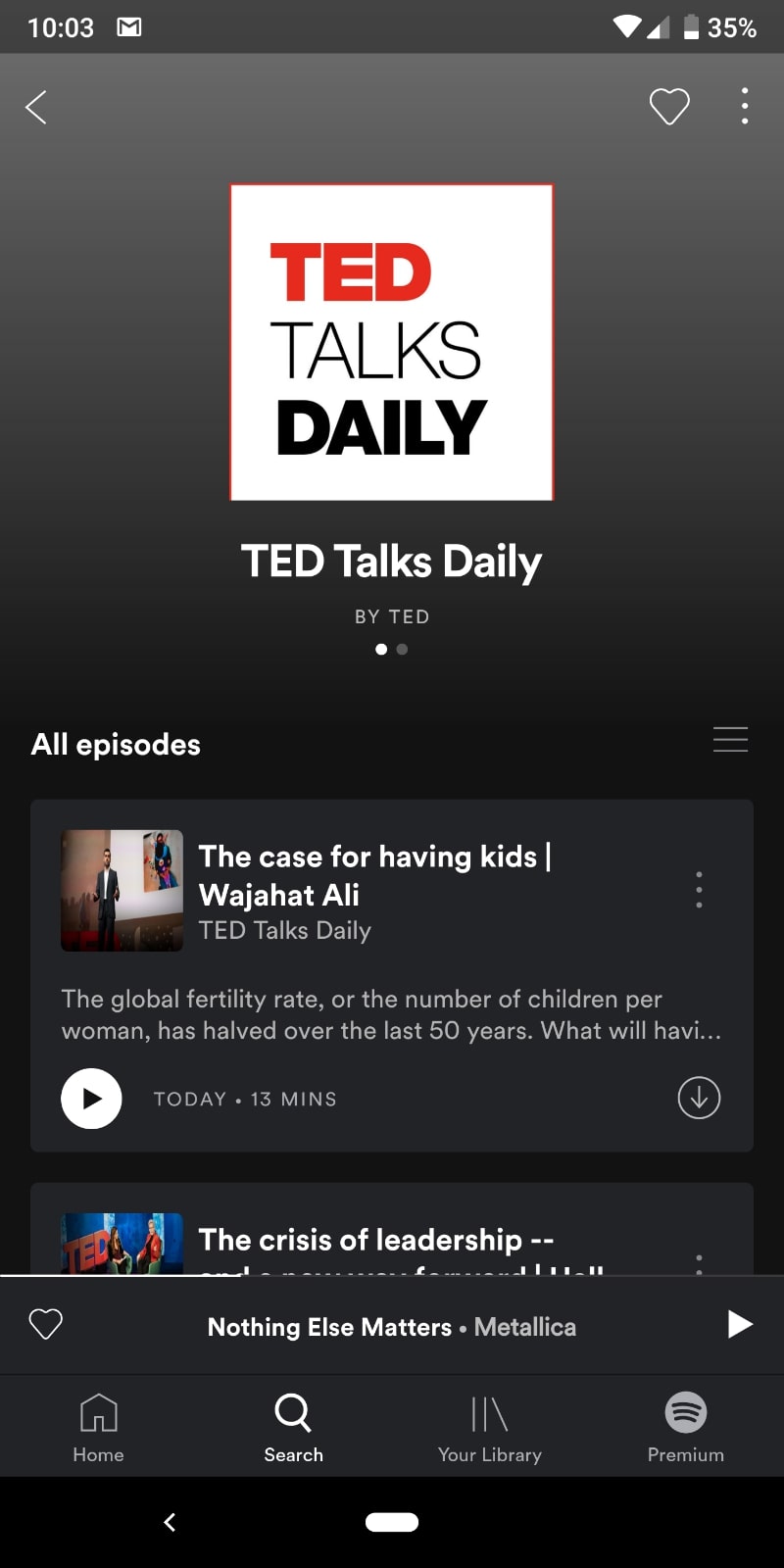 ted talks daily podcast
