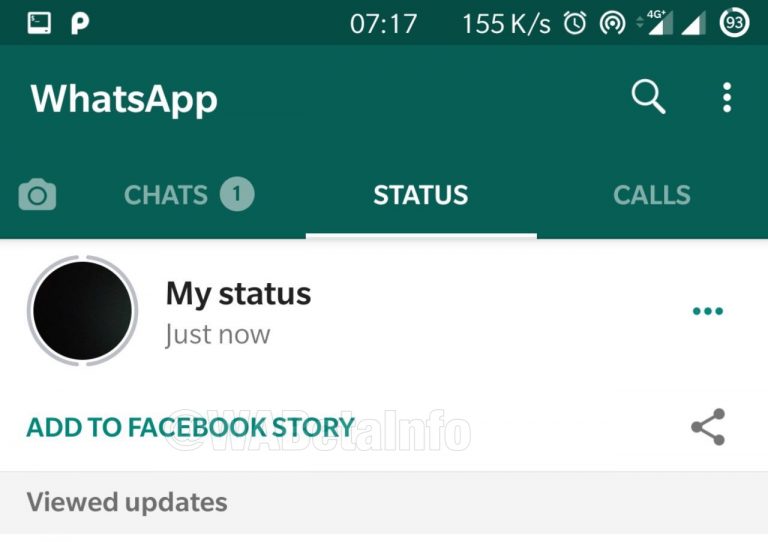 New Stories functionality in WhatsApp.