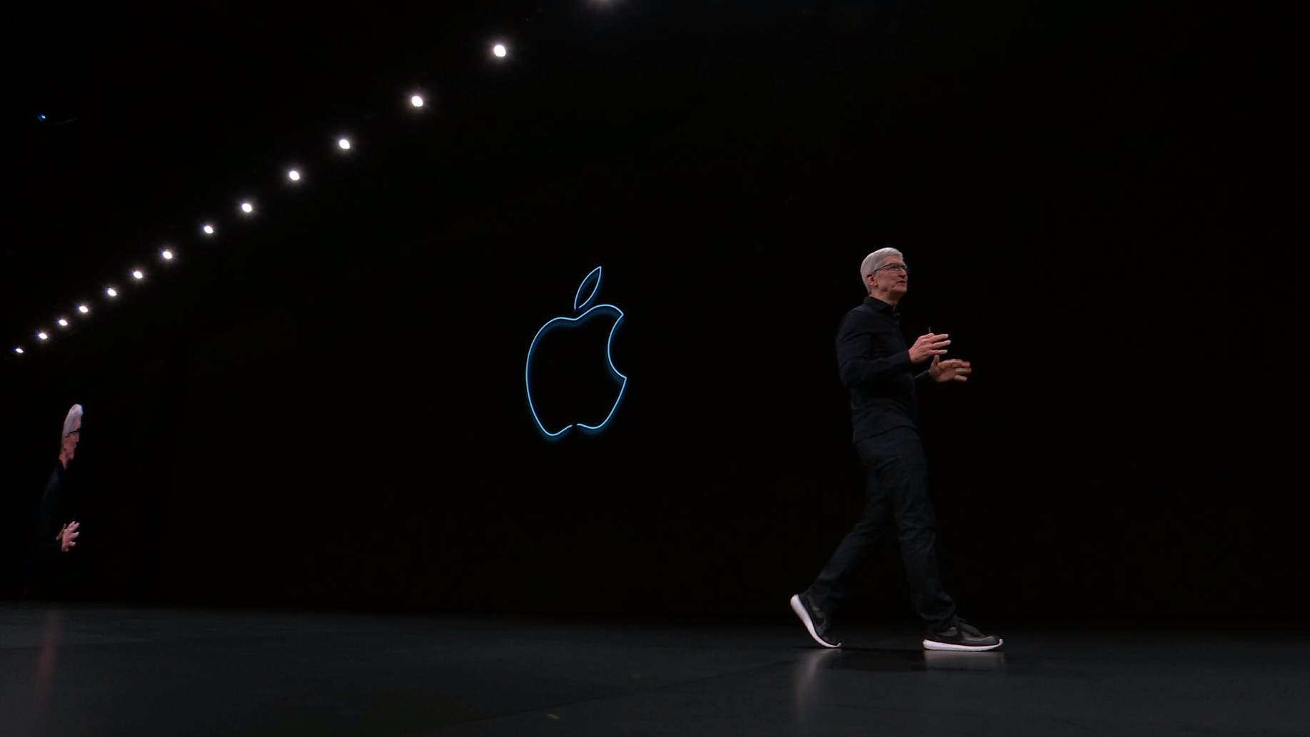 Tim Cook on stage at Apple WWDC 2019.