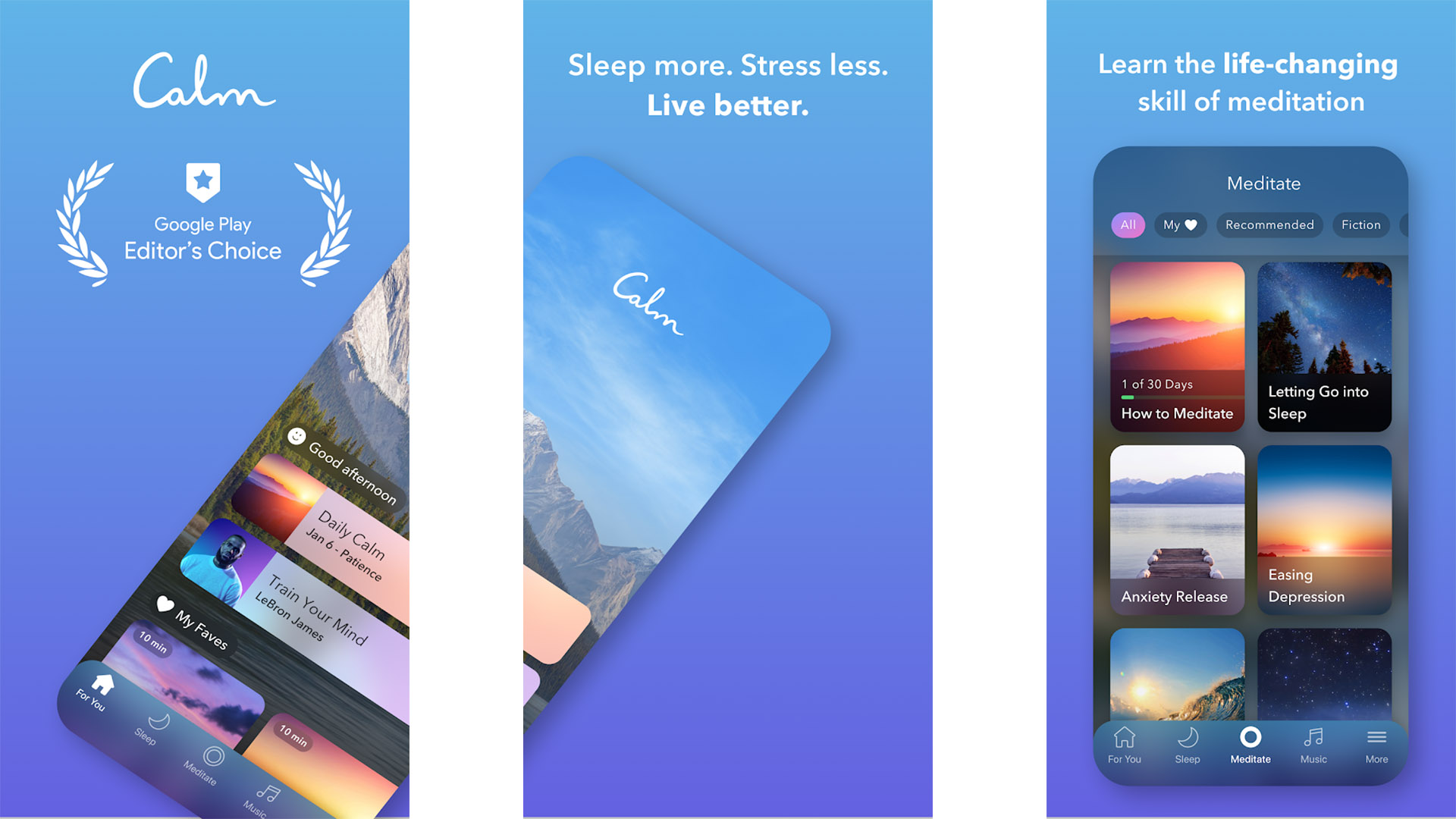 Calm app on the Google Play Store.