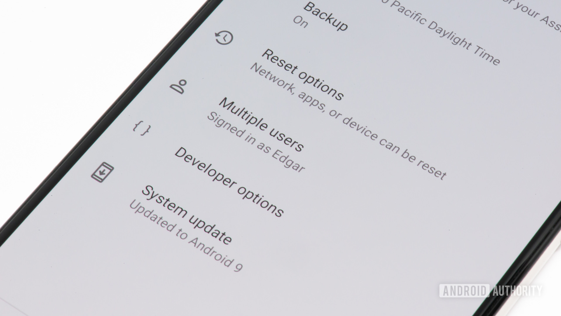 How to enable developer options on Android - image of developer options settings