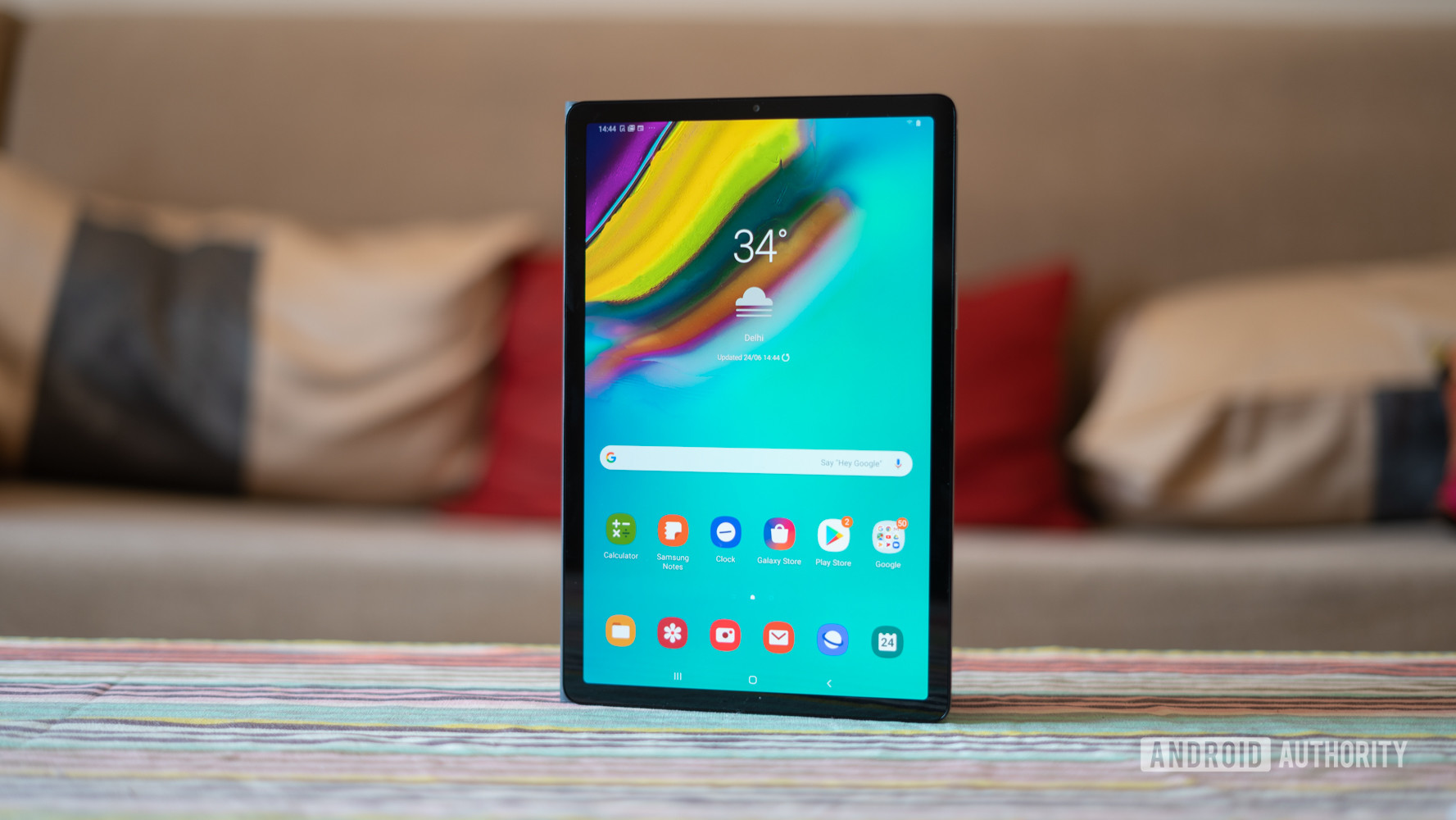 Galaxy Tab S5e showing display in portrait mode