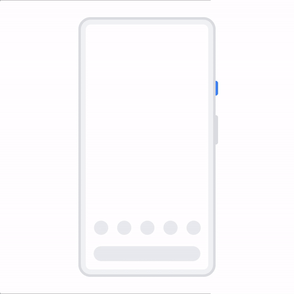 A GIF animation of what the Google Pay power button shortcut could look like in Android Q.