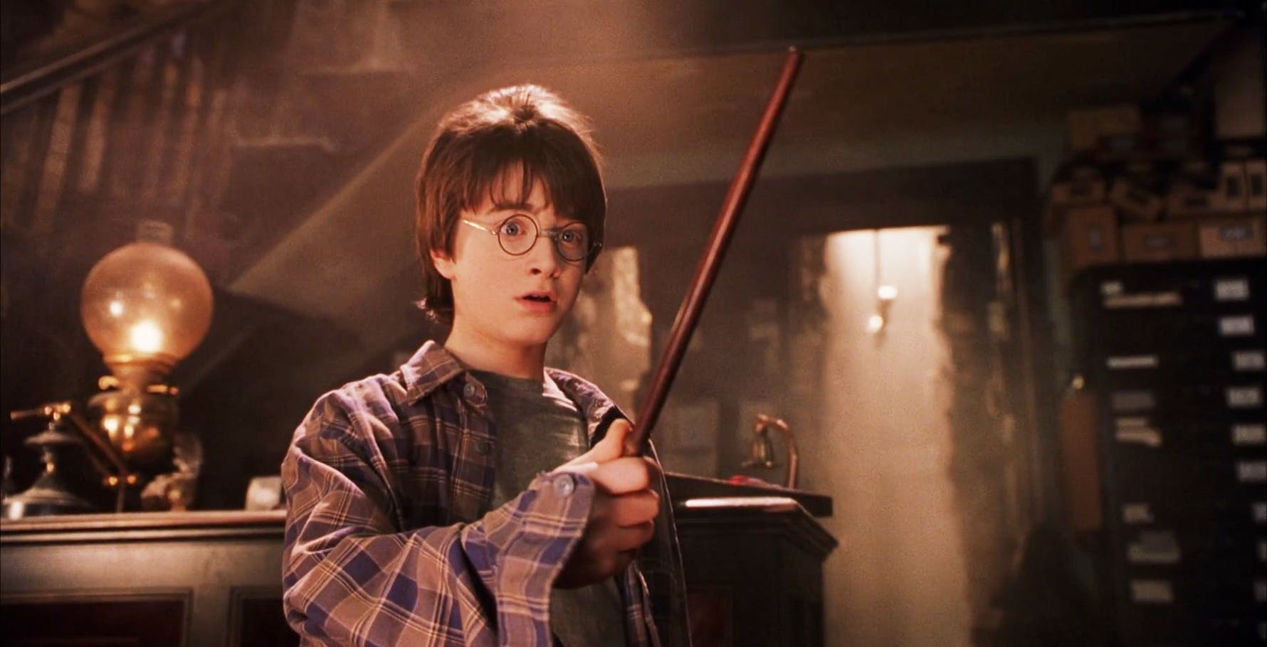 Harry Potter receiving wand