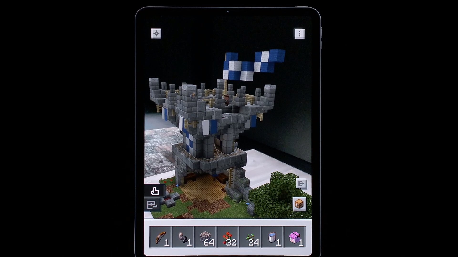 Demo of Minecraft Earth during Apple's WWDC 2.